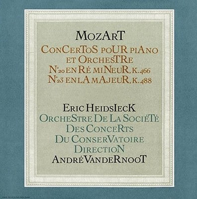 Eric Heidshek Andre Vandernoort Paris Conservatoire Orchestra Mozart Piano Conce