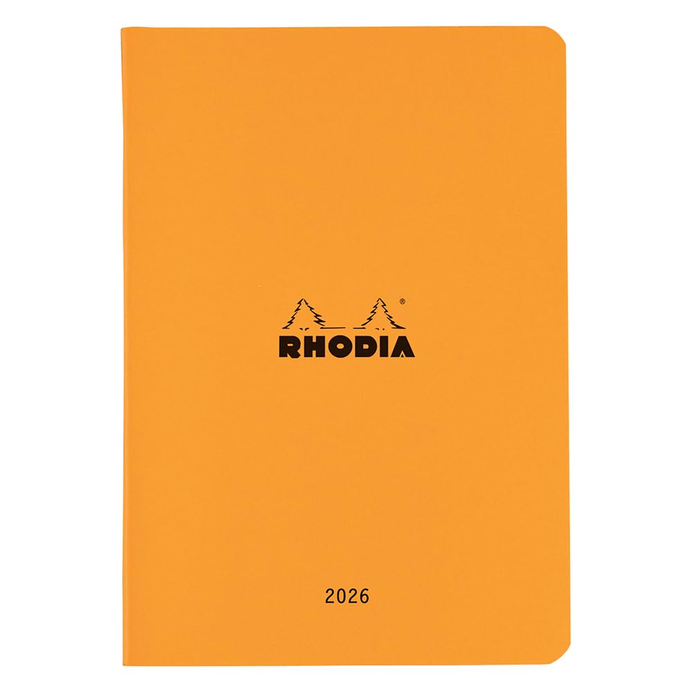 Rhodia Monthly Diary A5 Planner 2026 Schedule Book No Cover Cf117385 Orange NEW
