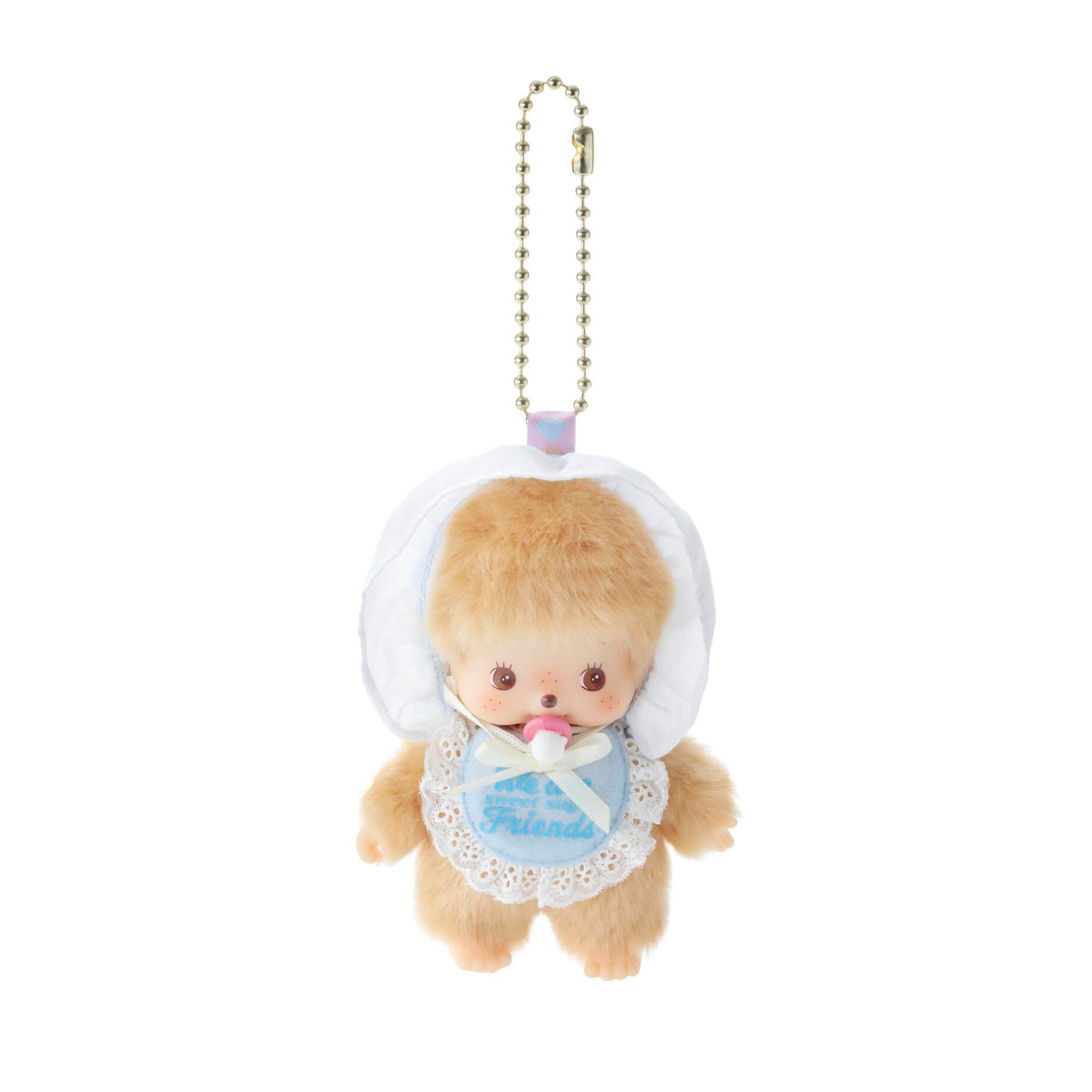 'Sekiguchi Monchhichi Sweet Sugar Babychichi S Boy Ball Chain Plush NEW'