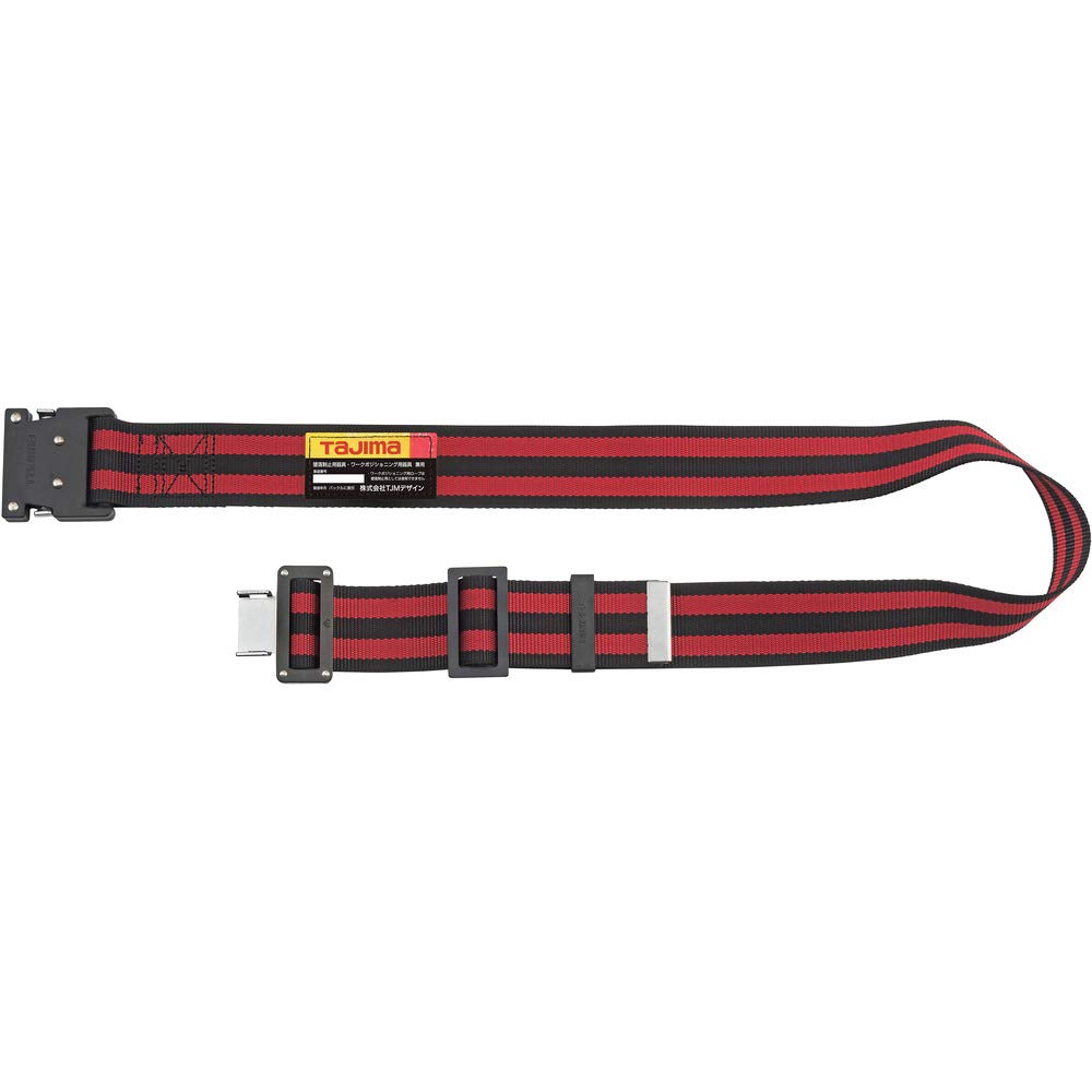 'Tajima New Standard Safety Waist Belt L BWL145-BRE Border Red 50mm 145cm NEW'