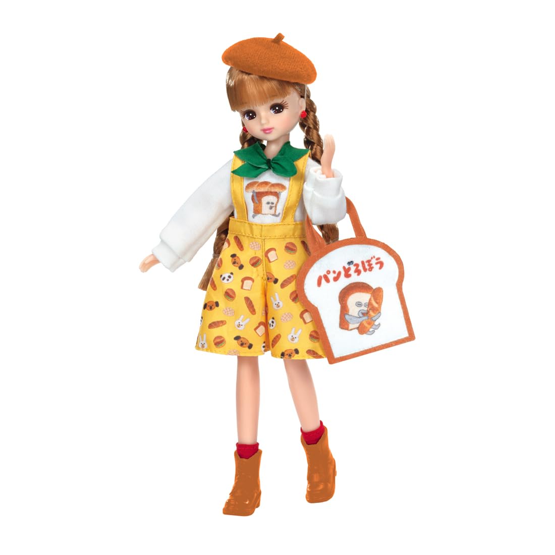 'Takara Tomy Licca Pan Dorobo Lover Doll Bread Thief Outfit Hat Bag Shoes NEW'