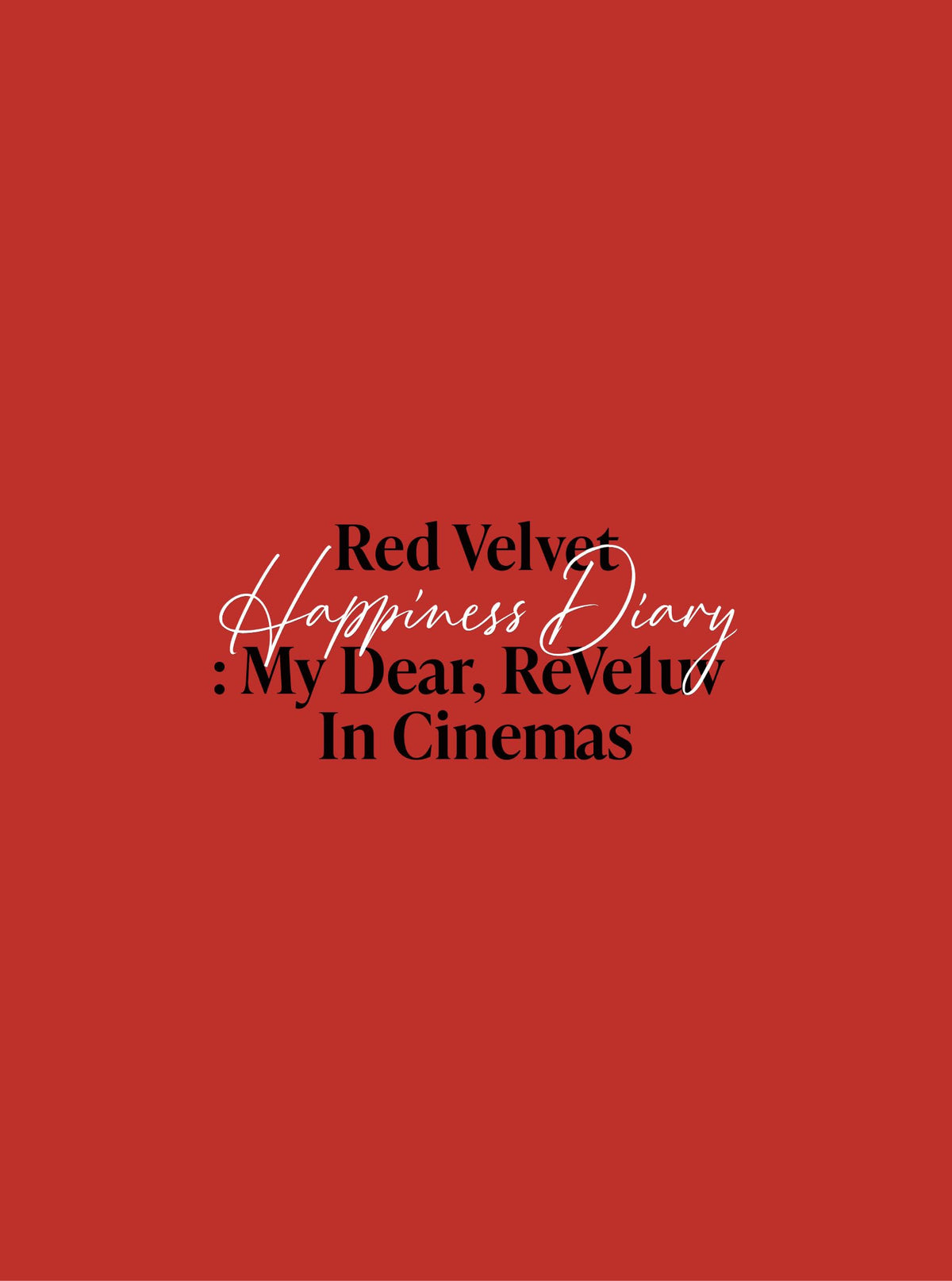 Red Velvet Happiness Diary Premium Japan Blu-ray EYXF-15006 English Subtitles