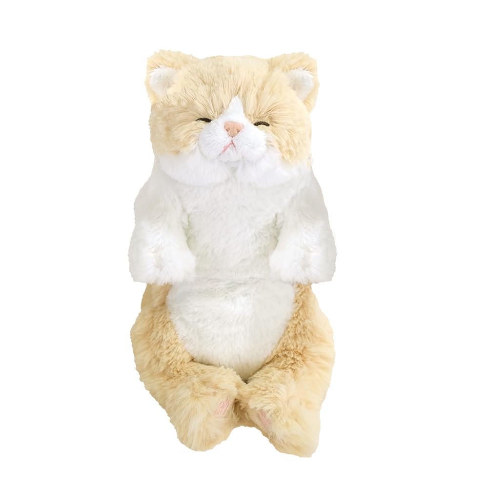 Sun Lemon Hizaneko Sleeping S CR 15×18×34cm Plush Toy Animal Cute Cat Cream NEW