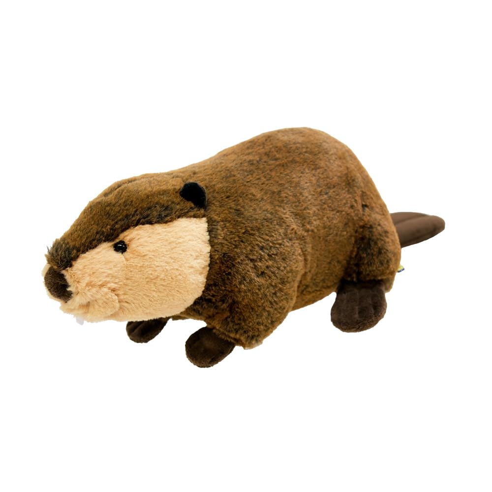 'NEW Sunlemon Hiza Beaver S Plush Brown 22 x 46.5 x 15.5 cm P-1923'