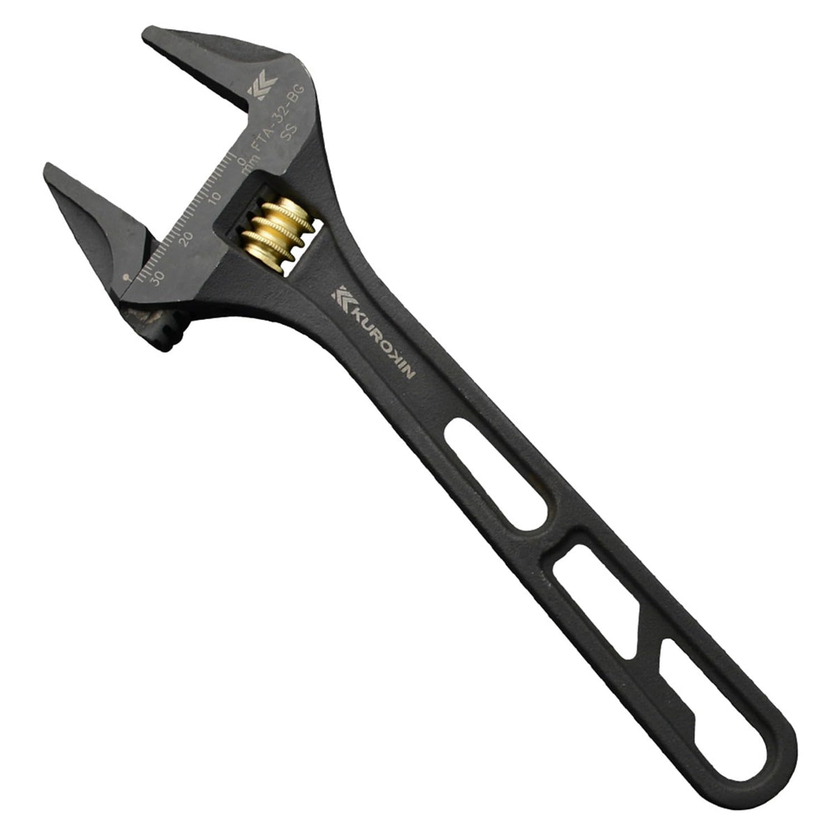 KUROKIN Light Monkey Wrench Non-Serrated Total Length 205mm Maximum Opening NEW