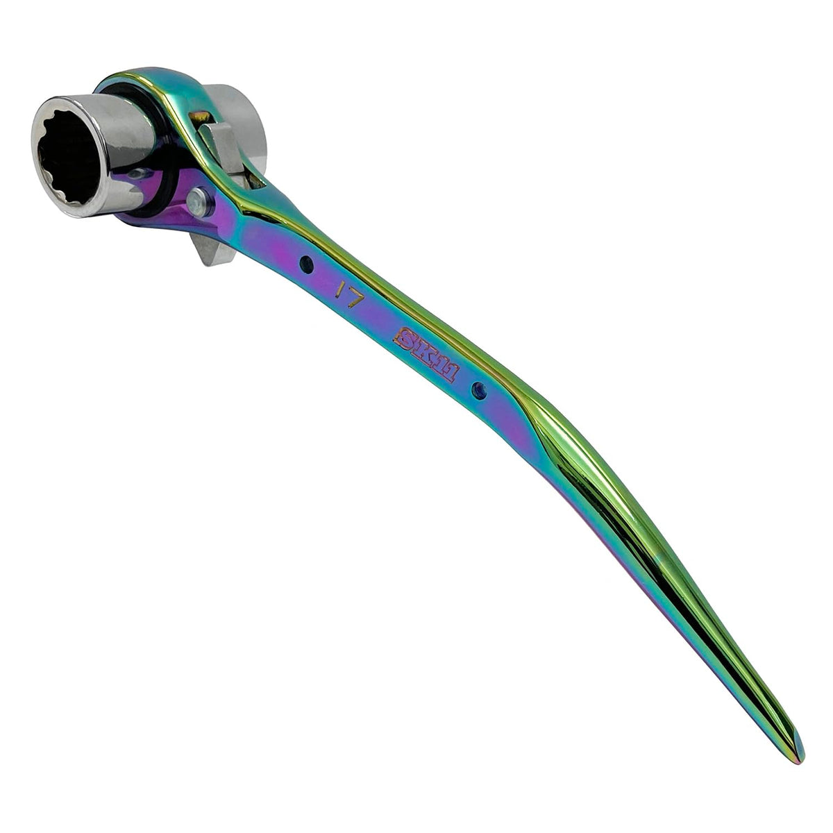 'SK11 SPIDER SPD-R1719CP Double End Ratchet Wrench 17x19mm Rainbow NEW'
