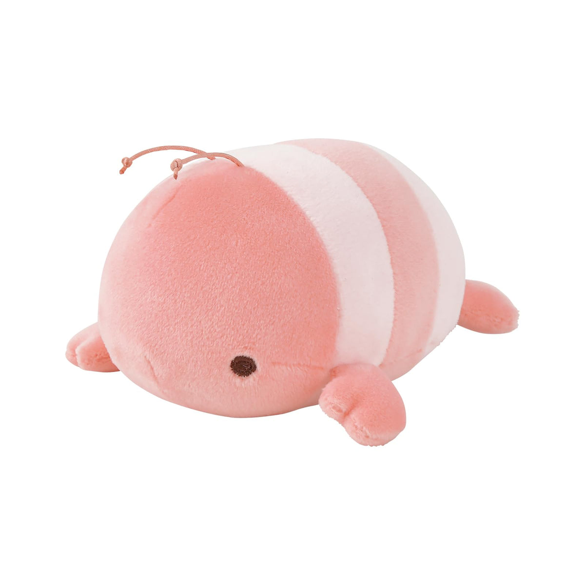 'Livheart AquaMie Shrimp Marshmallow Bolster Plush Toy 27cm 28211-24 NEW'