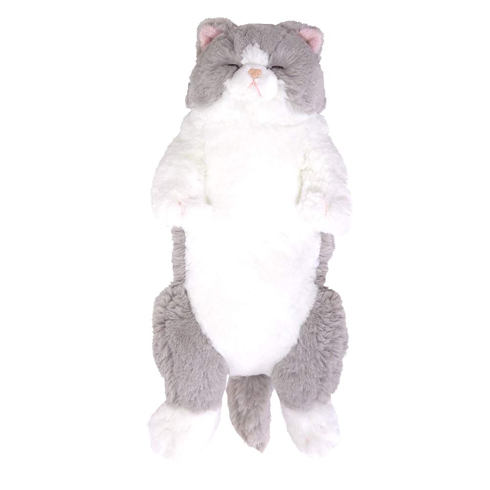 SUNLEMON P-6462 Knee Cat Sleeping Plushie GY NEW