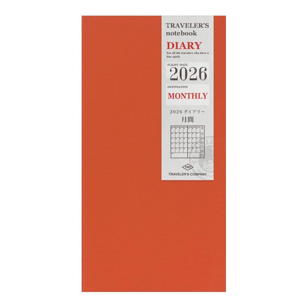 TravelerS Notebook Refill 2026 A5 Slim Monthly Planner Starts December 2025 NEW