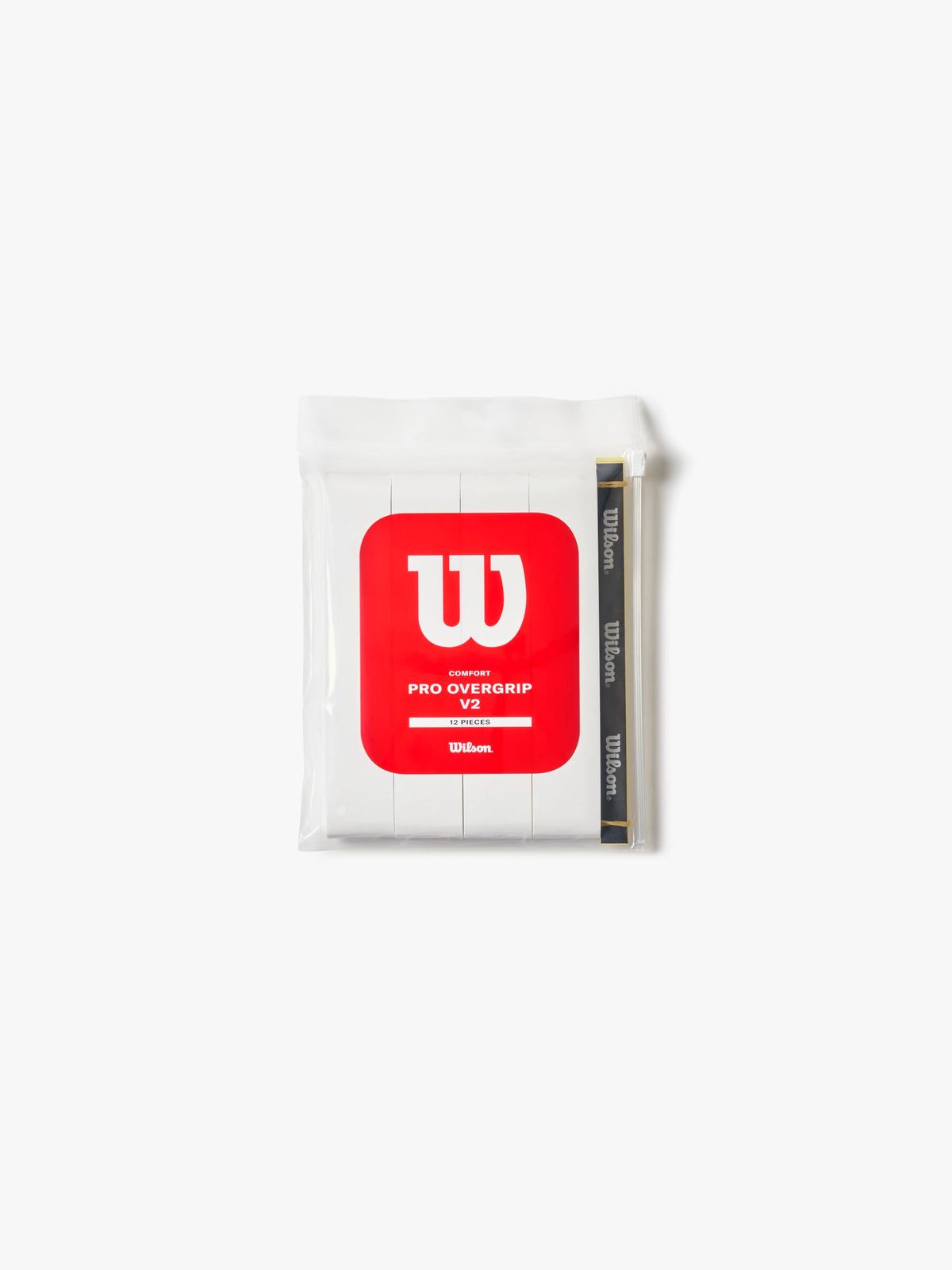 'Wilson Pro Overgrip V2.0 White Tennis Badminton Grip Tape 12 Pack NEW'