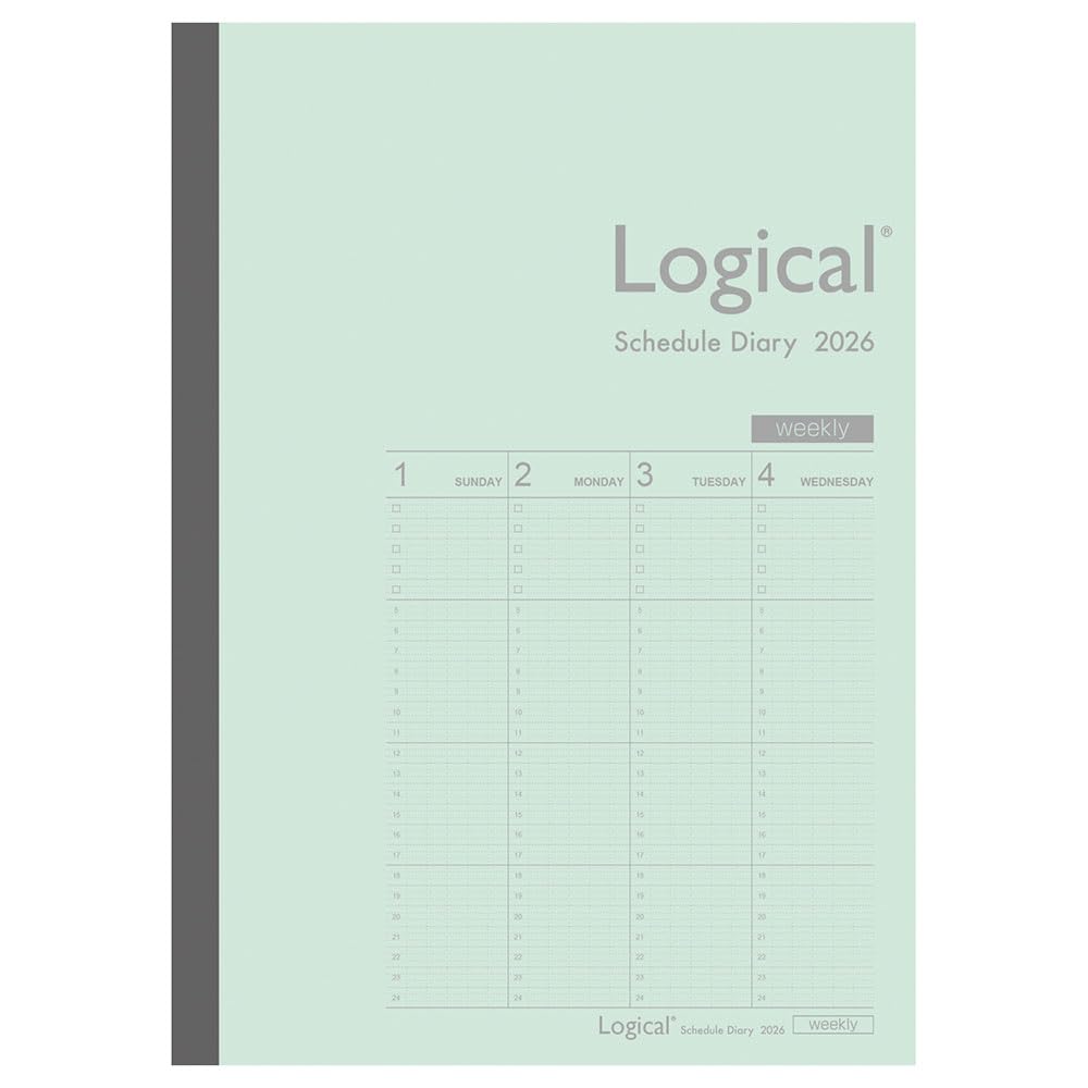 Nakabayashi Logical Schedule Diary 2026 Weekly B/A5 Ns-a503-26bg Pt1 Green NEW