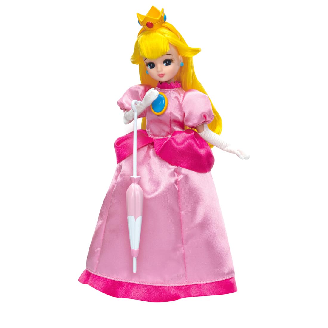 'Takara Tomy Licca-chan Super Mario Princess Peach Style Dress-Up Doll NEW'
