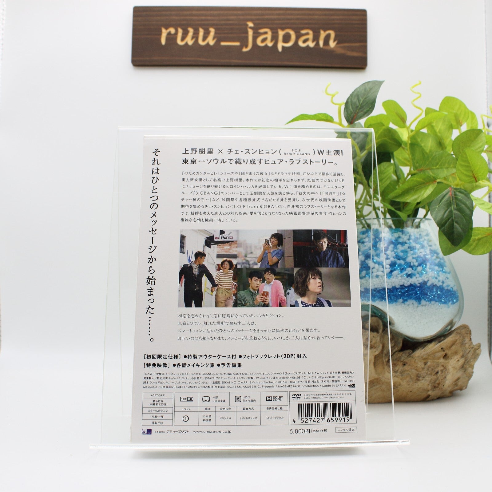 New [Region 2] Secret Message Ueno Juri T.O.P from BIGBANG 2DVD Japan