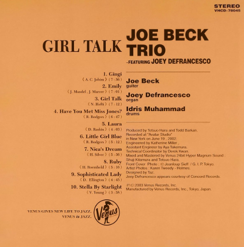 New Joe Beck Trio Jazz Guitar CD Girl Talk Paper Sleeve Japan OBI