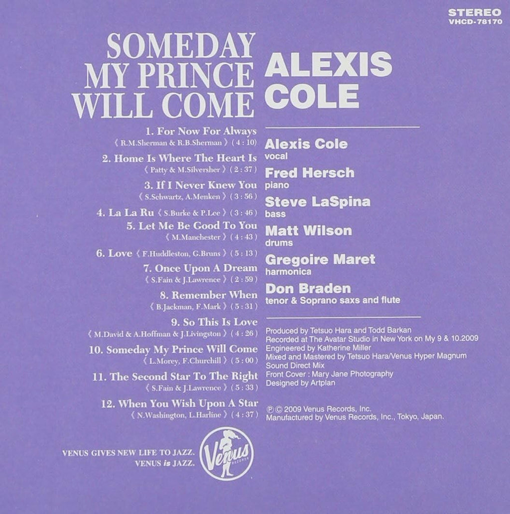 New Alexis Cole Jazz Vocal CD Someday My Prince Will Come OBI Paper Slv