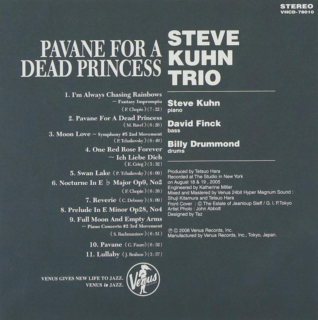 New Steve Kuhn Trio-Pavane For A Dead Princess-CD Paper Sleeve Cardboard sleeve