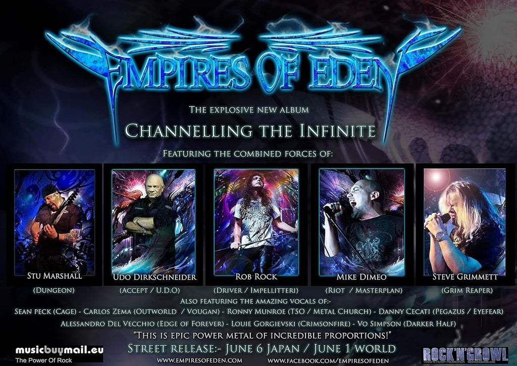New EMPIRES OF EDEN Channeling The Infinite + 2 JAPAN CD JEWEL CASE