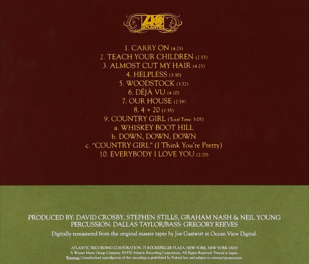 Warner Music Japan Deja Vu CD Crosby Stills Nash & Young From Japan NEW