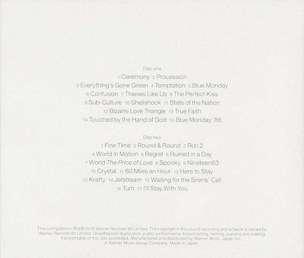 NEW ORDER-SINGLES REMASTERED EDITION -JAPAN 2 CD New