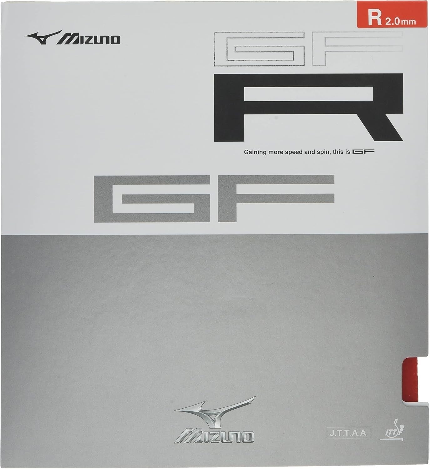MIZUNO Mizuno Table Tennis Rubber GF R 2.0 83JRT740 Red 2.0mm Thick NEW