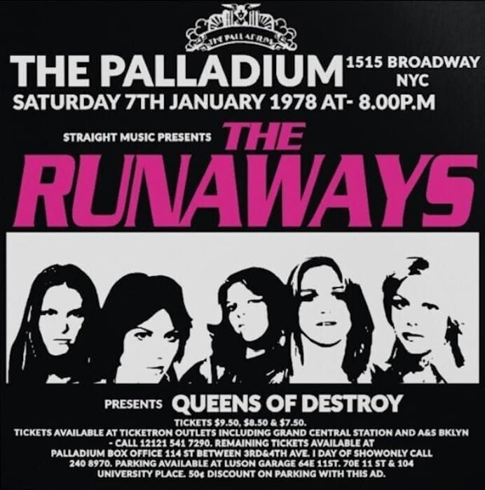 New Runaways - Queens of Destruction, The Palladium, New York 1978 [CD]