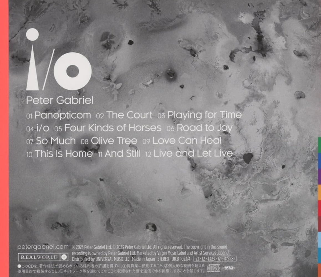 Peter Gabriel i/o Limited Edition 2 SHM CD Japan UICB-1023 new