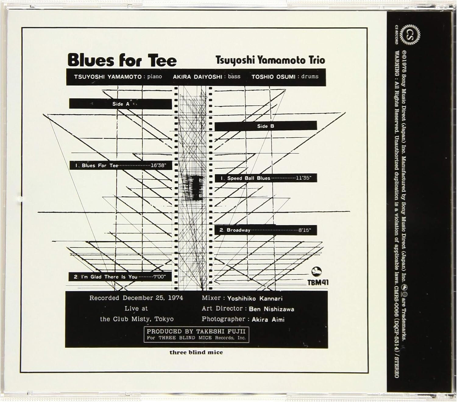 Tsuyoshi Yamamoto Trio Blues for Tee Japan Music CD* New