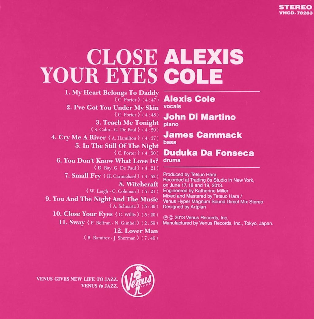Alexis Cole Jazz Vocal CD Close Your Eyes Paper Sleeve Japan OBI New
