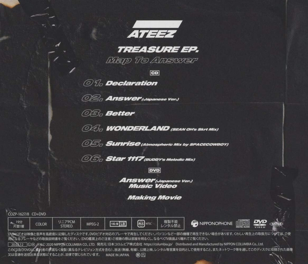 ATEEZ TREASURE EP. Map To Answer Type A CD DVD Japan new