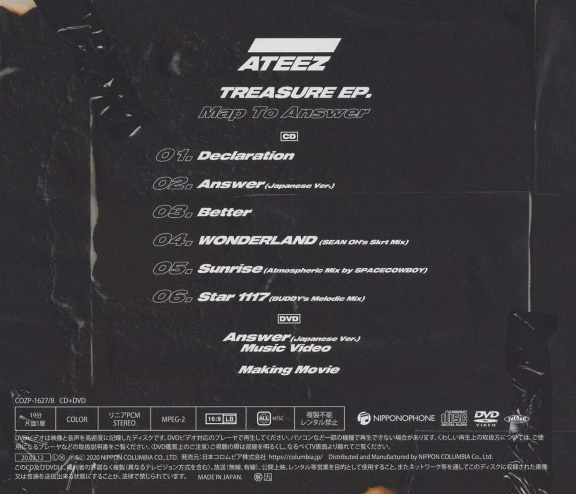 ATEEZ TREASURE EP. Map To Answer Type A CD DVD Japan new