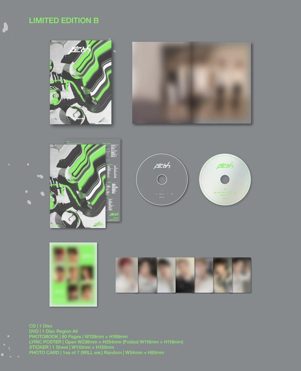 CD New DVD Photobook PhotoCard ENHYPEN Sadame First Limited Edition Type B Japan