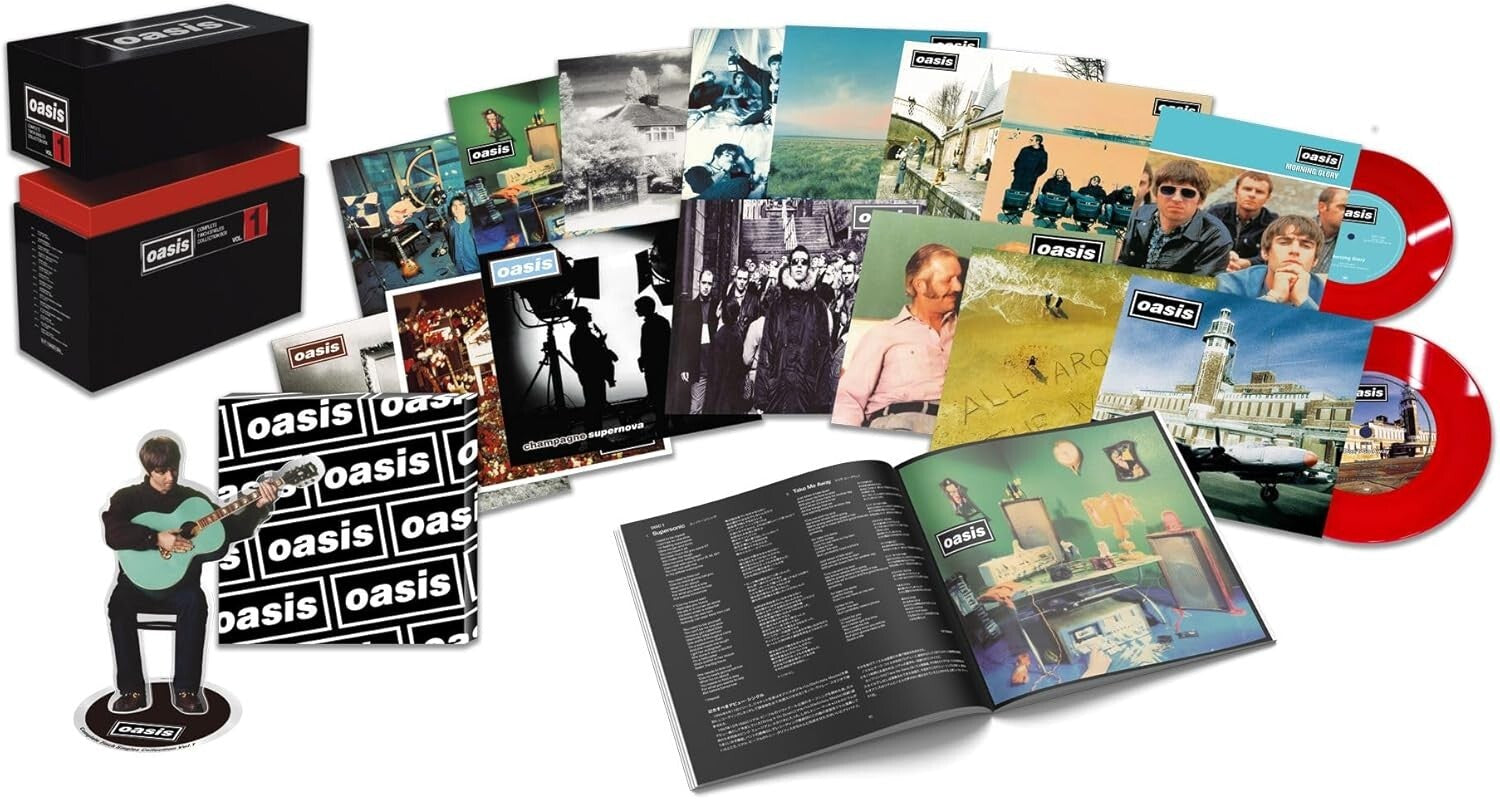 New Oasis Complete 7inch Single Collection BOX Vol. 1 Clear Red Color Vinyl 2024