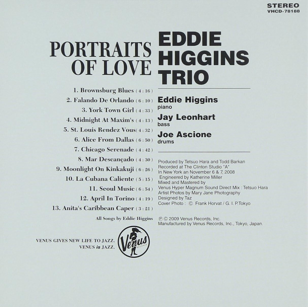Eddie Higgins Trio Jazz CD Portraits Of Love New Japan
