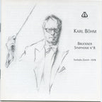 Karl Bohm Tonhalle Orchester Zurich Bruckner Symphony No.8 Palexa CD-0522 New