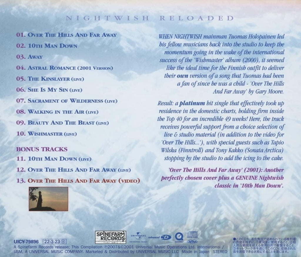 Nightwish Over The Hills And Far Away CD From Japan NEW