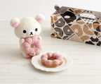 San-X Rilakkuma & quotRilakkuma x Mister Donut & quot Donut Roll Plush Toy New