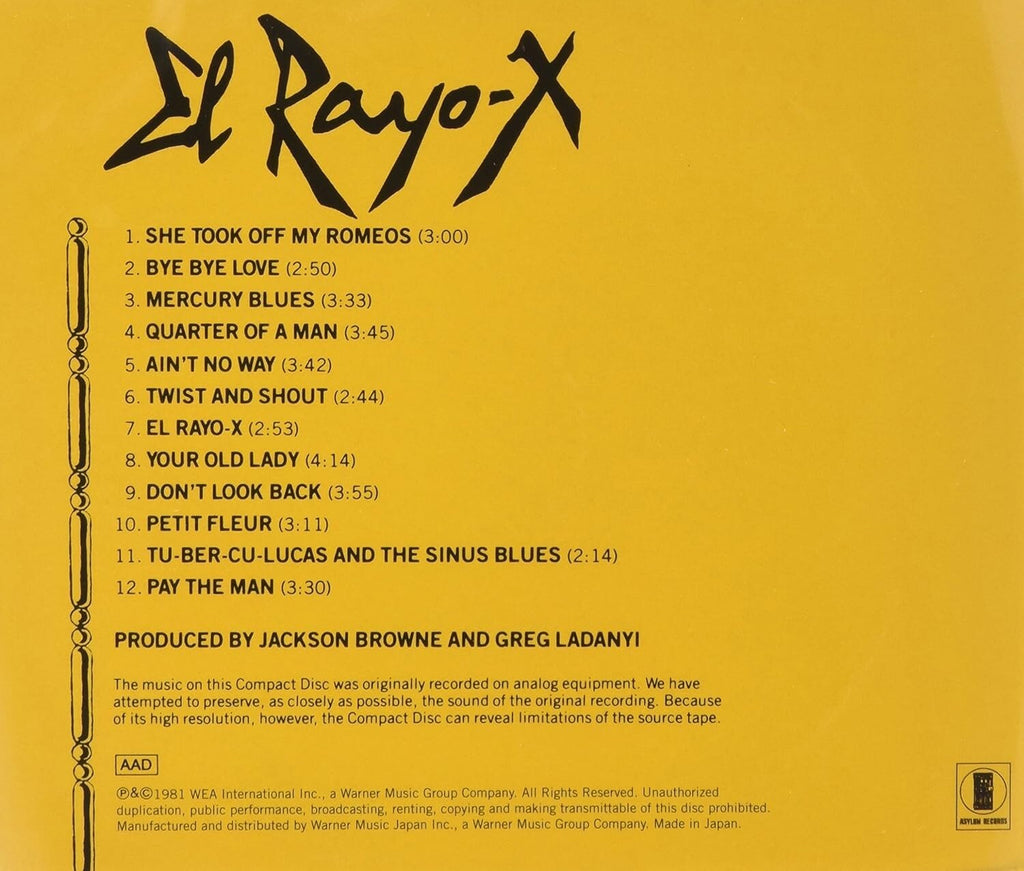 New DAVID LINDLEY EL RAYO-X Jackson Browne JAPAN SHM CD