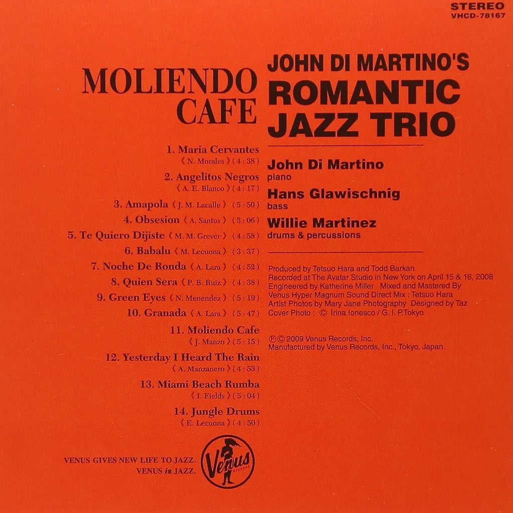 John Di Martinos Romantic Jazz Trio CD Moliendo Cafe Paper Sleeve OBI* NEW