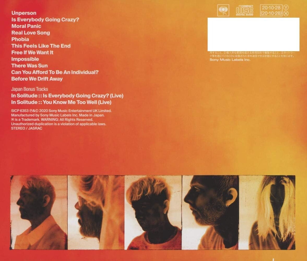 New NOTHING BUT THIEVES-MORAL PANIC-JAPAN CD BONUS TRACK
