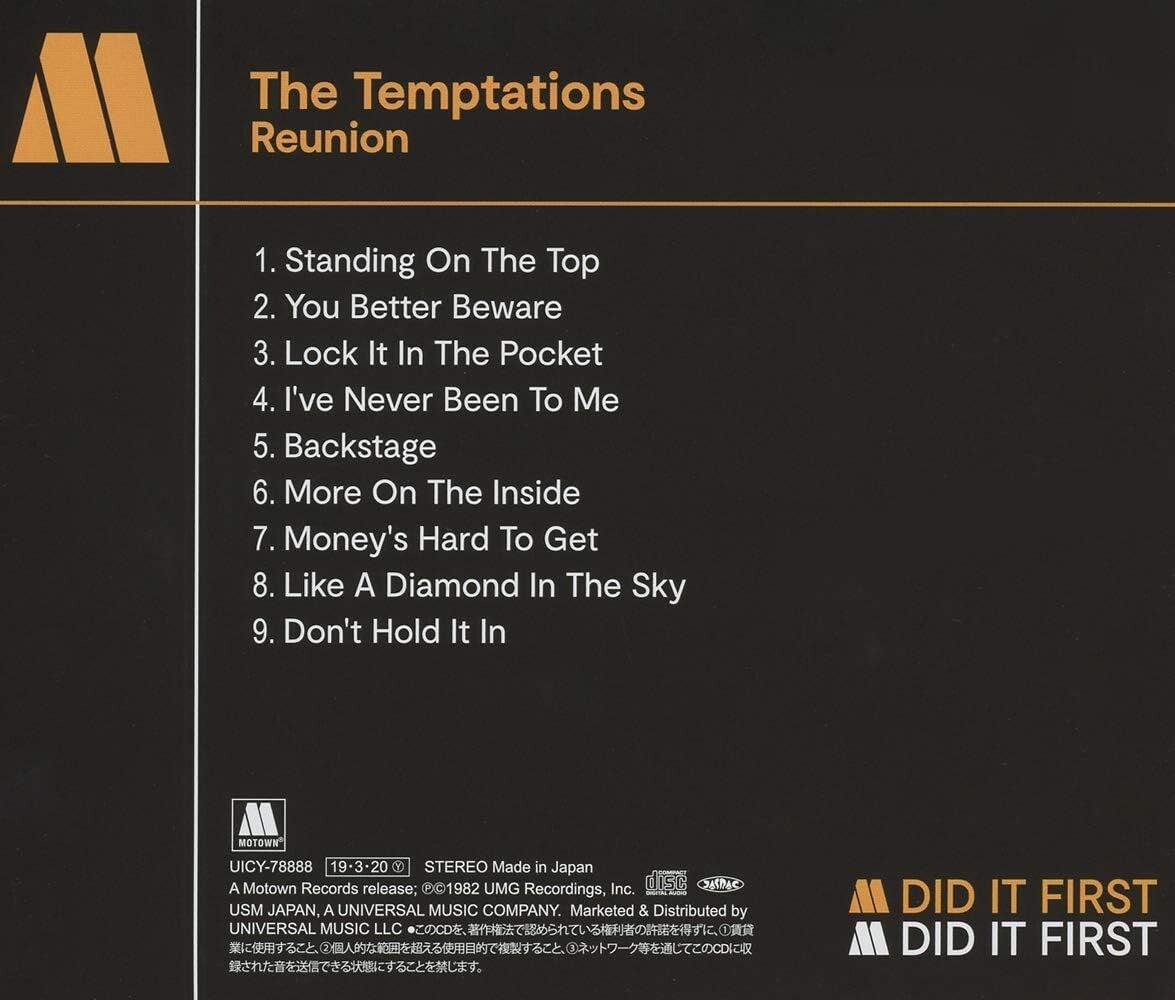 CD The Temptations -Reunion- from Japan New