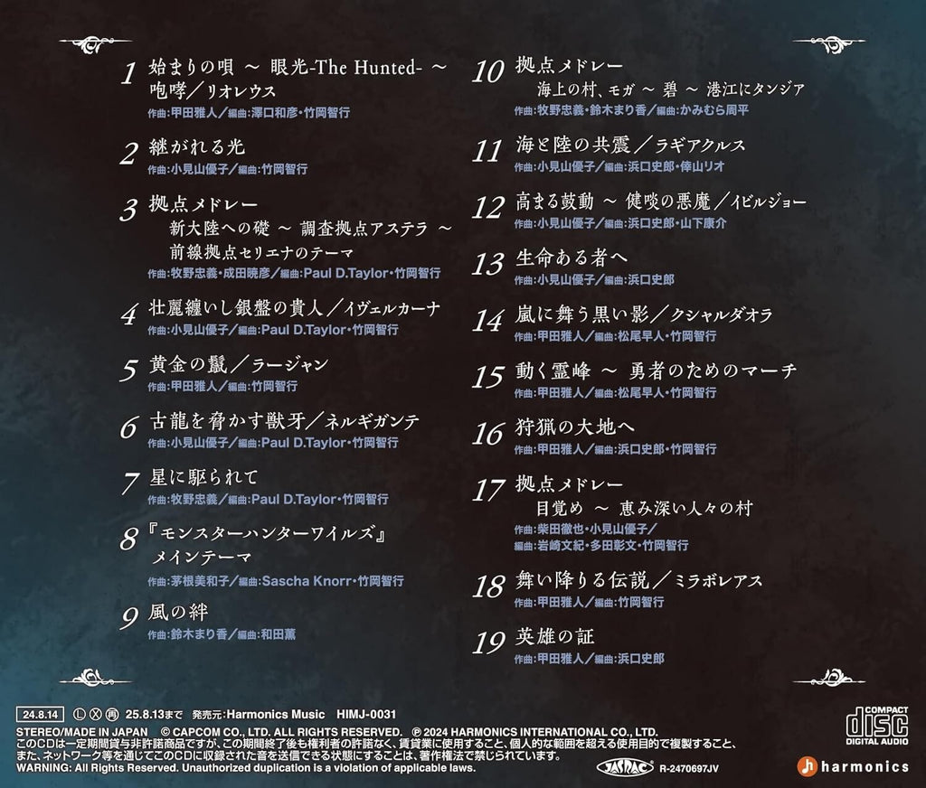 New Monster Hunter 20th Anniversary Orchestra Concert CD JAPAN