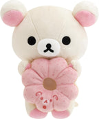 San-X Rilakkuma & quotRilakkuma x Mister Donut & quot Donut Roll Plush Toy New