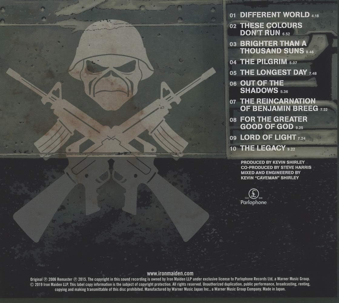 New Remaster Iron Maiden A Matter Of Life And Death Japan Digipak CD