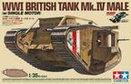 Tamiya 1/35 Tank Series No.57 British Army Tank Mark IV Mail Single Motor NEW