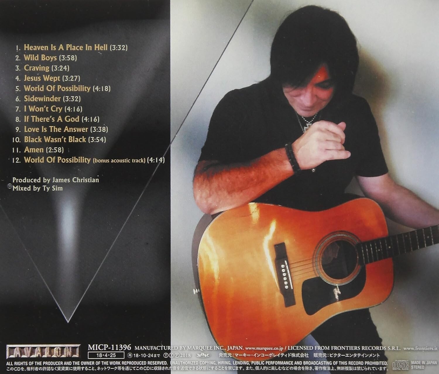 New JAMES CHRISTIAN Craving + 1-JAPAN CD