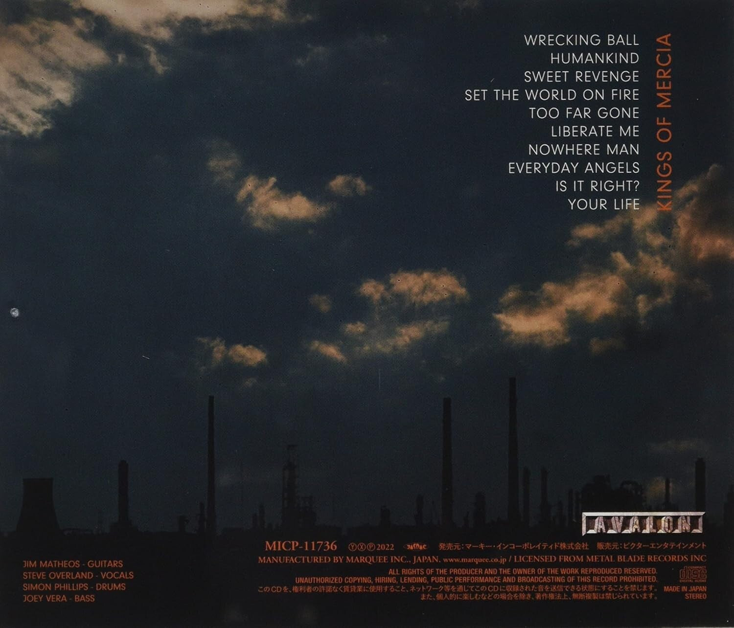 New KINGS OF MERCIA Kings Of Mercia Simon Phillips JAPAN CD