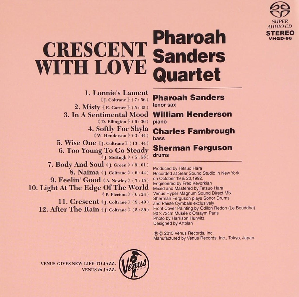 CD PHAROAH SANDERS QUARTET-CRESCENT WITH LOVE-CD New Japan