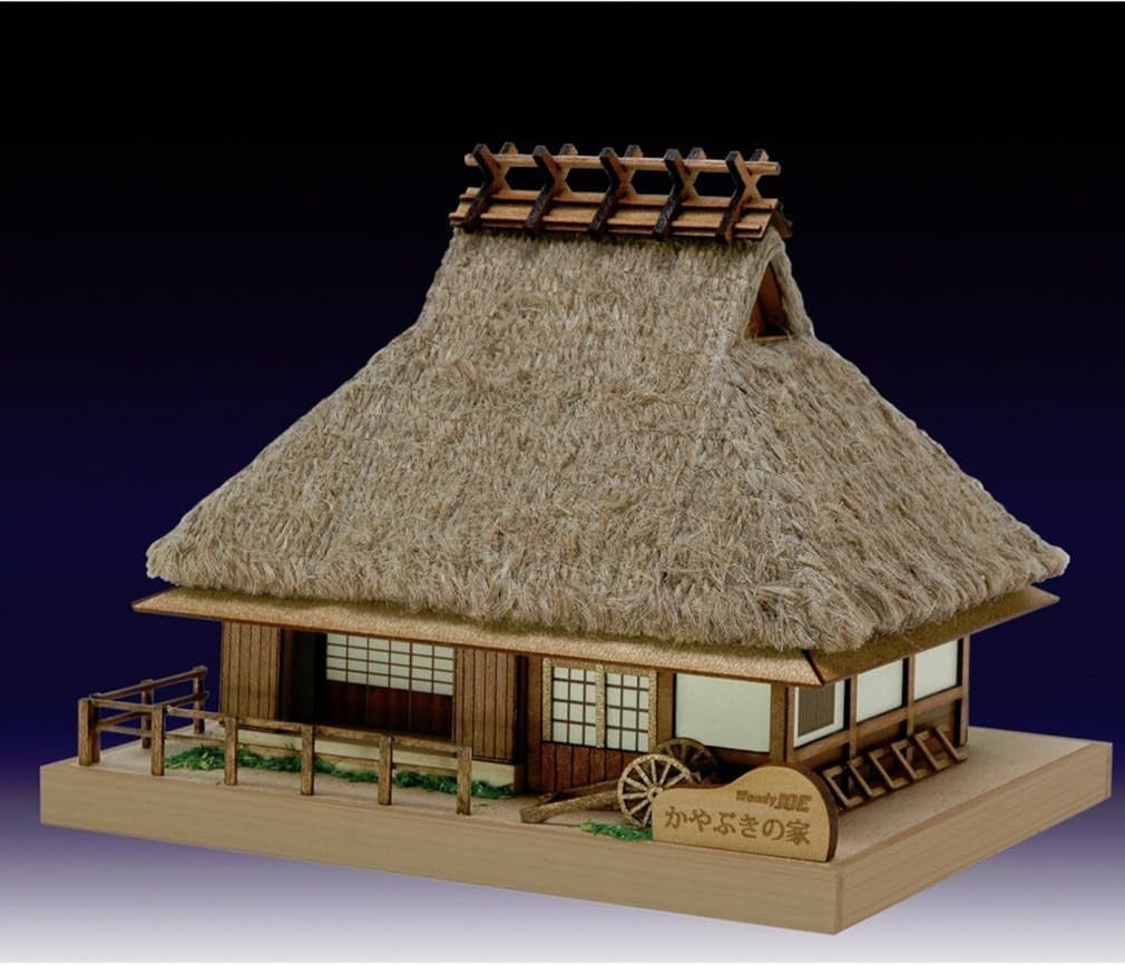 Woody Joe Mini Architecture No.5 Thatched Roof House Wooden Model Assembly NEW
