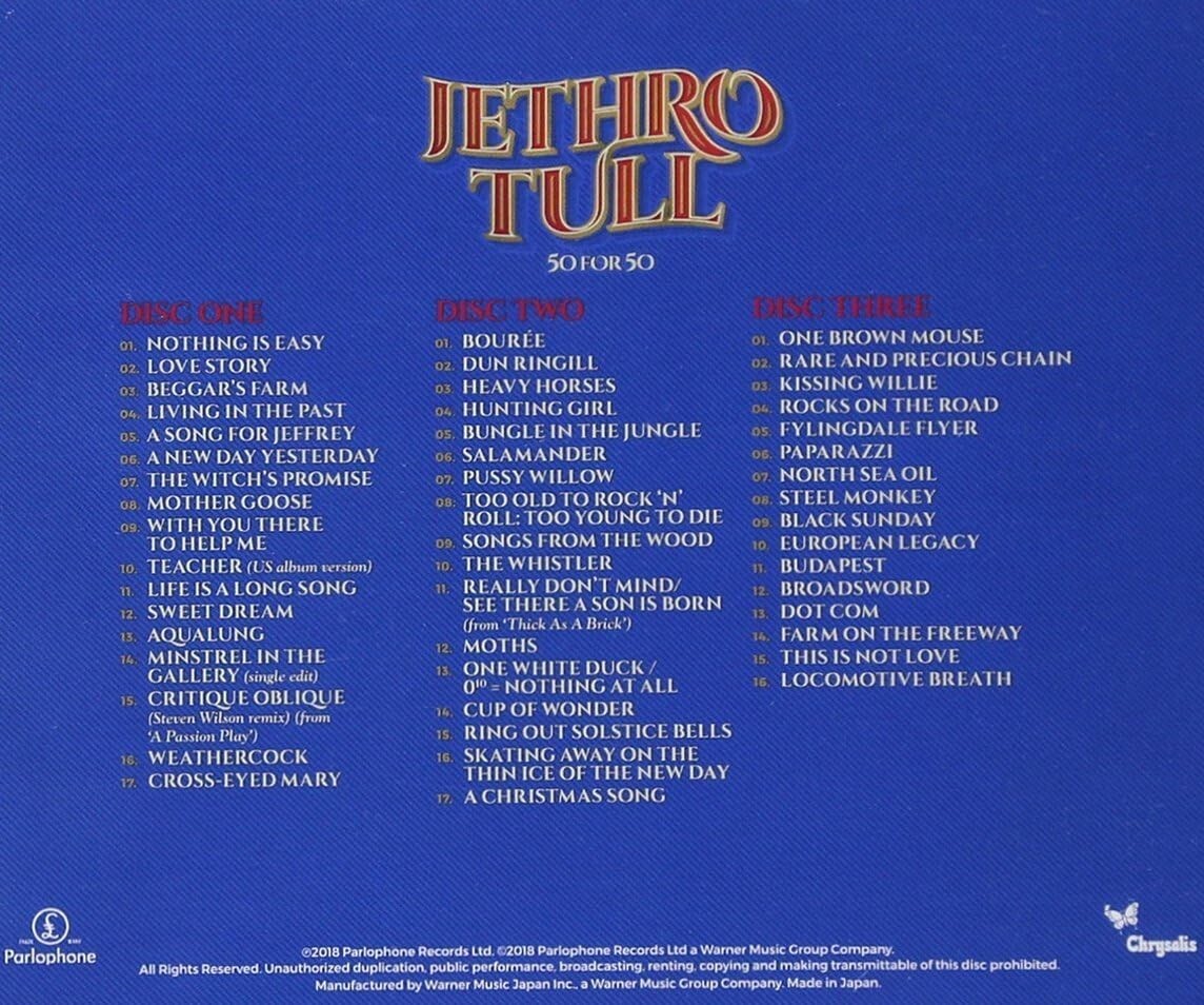 JETHRO TULL-50 FOR 50-JAPAN 3 SHM-CD NEW