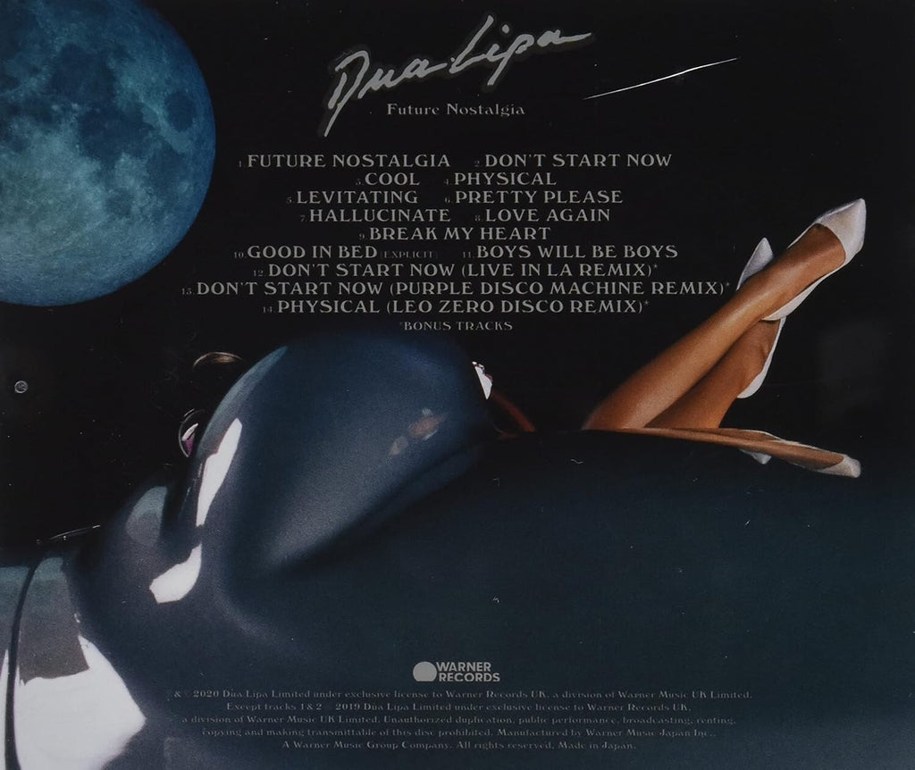 2020 DUA LIPA FUTURE NOSTALGIA WITH 3 BONUS TRACKS JAPAN CD NEW